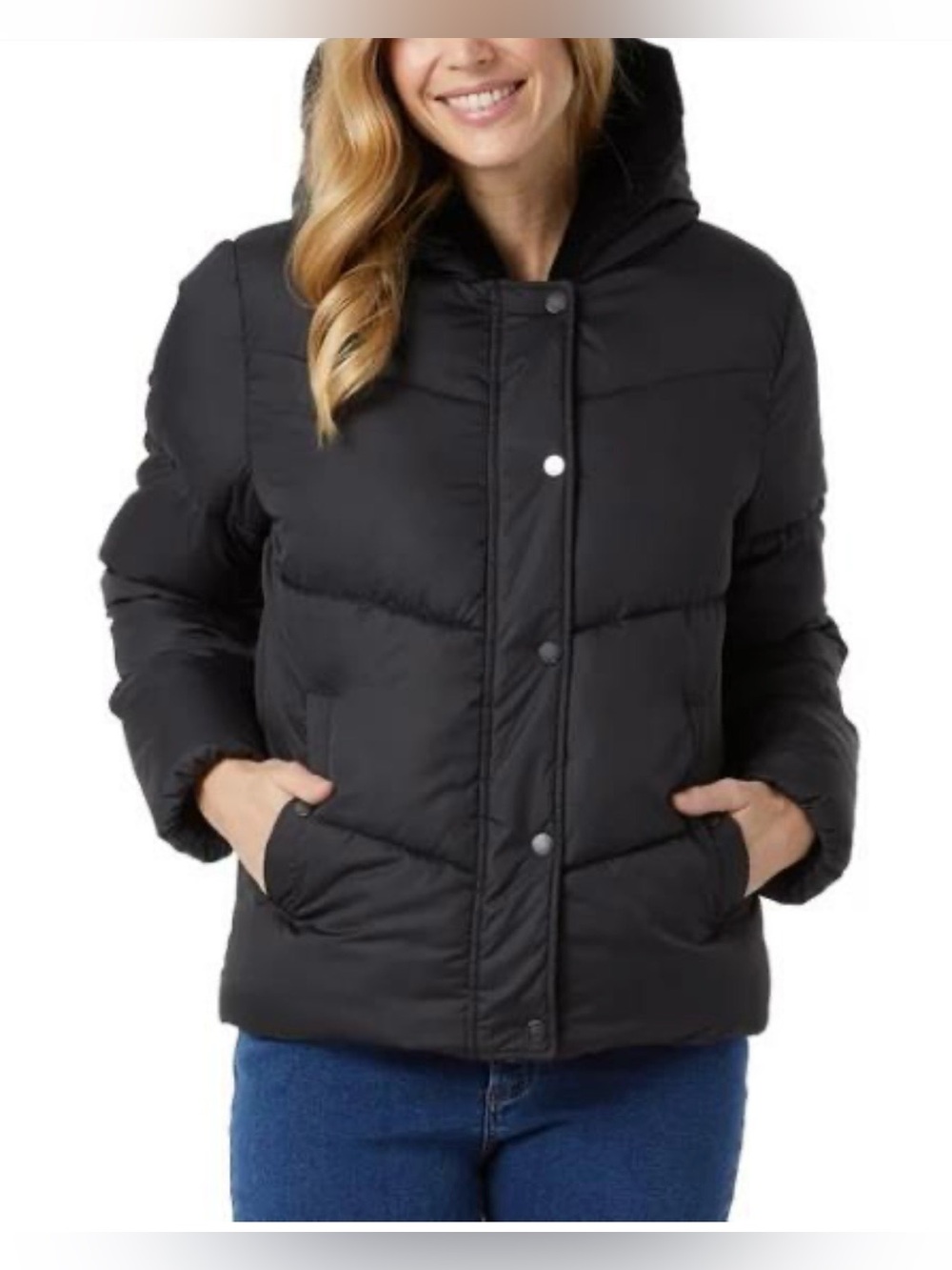32° Heat Teddy Lined Puffer Jacket Size L NWT